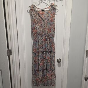 Stella & Julie Paisley Sleeveless Maxi Dress
